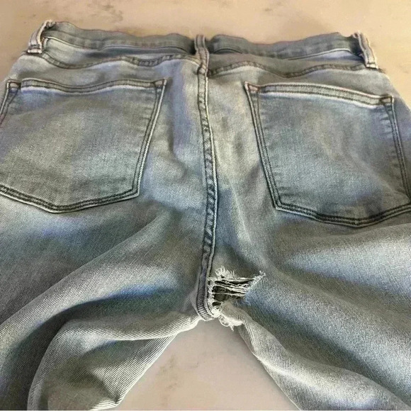 J.Crew 9" High Rise Light Denim Wash Toothpick Jeans w/ Hole Size 29-B18 - Picture 11 of 13